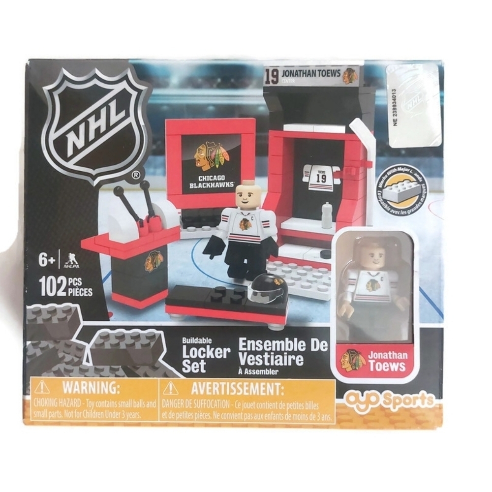 Chicago Blackhawks Buildable Locker Set Jonathan Toews Oyo Sports 102 pcs